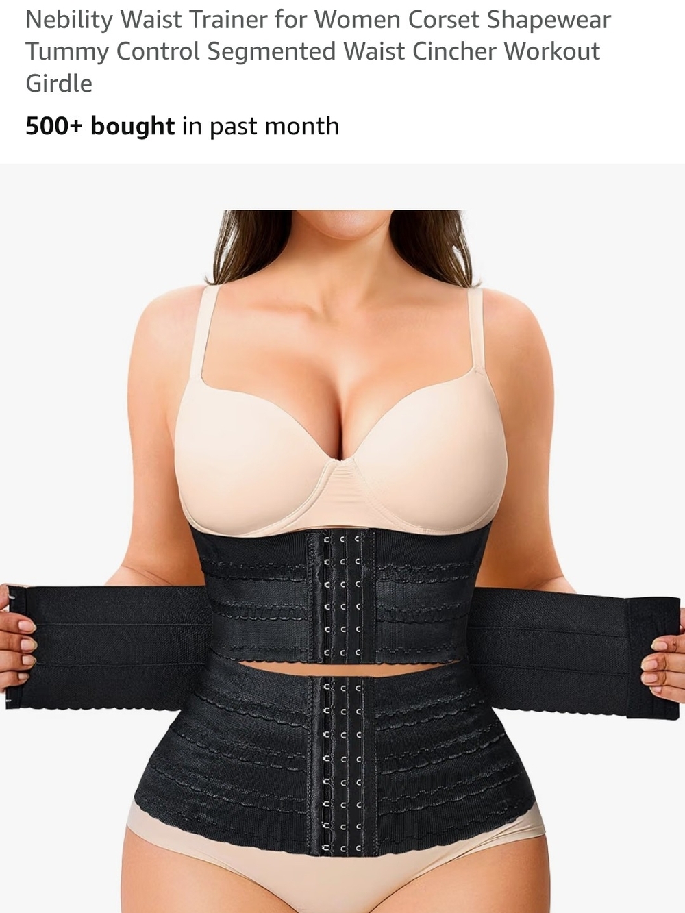 Black Waist Trainer Corset Shapewear for Women